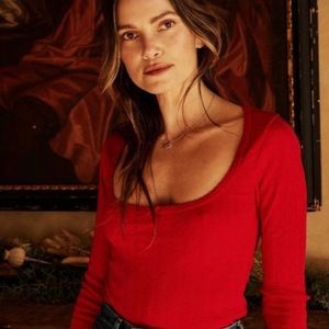 [NWOT] DOEN Romy Tee in Cerise